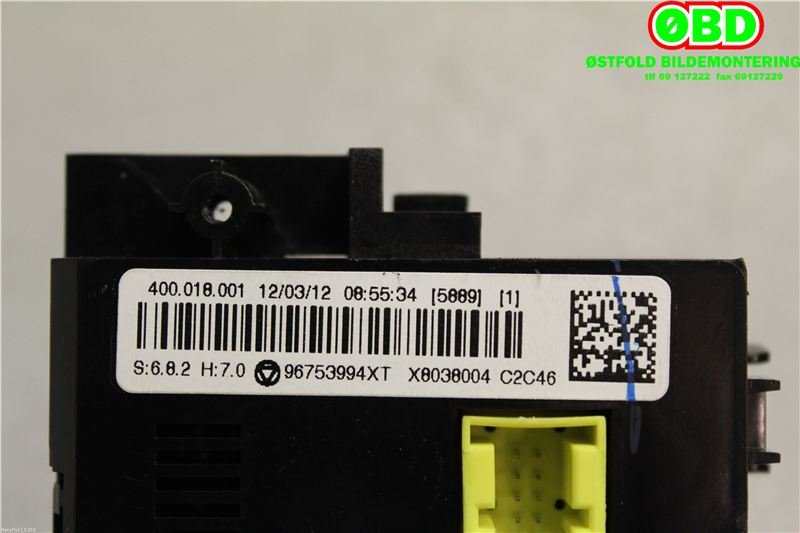Varmeapparat betjening til Citroën C3 2010-2016 (Type II)  (CITROEN|6452W7|96753994XT)