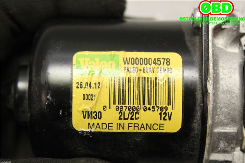 Viskermotor frontrute til Citroën C3 2010-2016 (Type II)  (CITROEN|6405QC|W000004578|)
