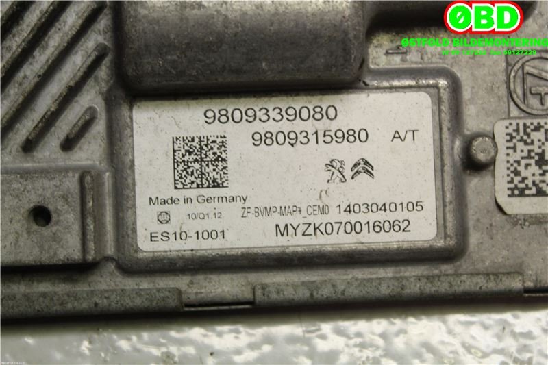 Styreenhet girkasse til Peugeot 2008 2013-2019 (Type I)  (PEUGEOT|9809339080|)