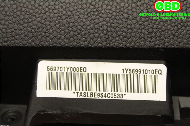 Airbag kne til Kia Picanto 2011-2017 (Type II)  (KIA|569701Y000EQ|)