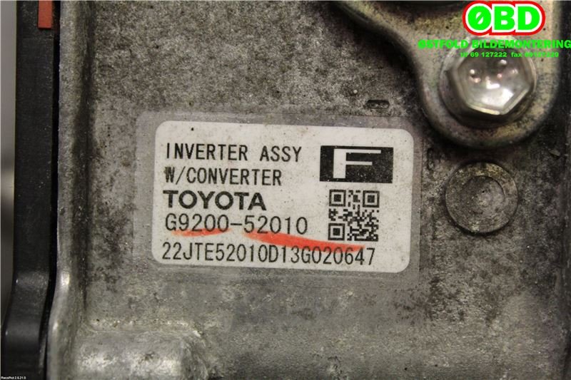 DCDC converter hybrid til Toyota Yaris 2012-2014 (Type III, Fase 1) (TOYOTA|G920059015||G920052010)