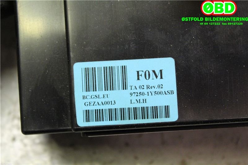 Varmeapparat betjening til Kia Picanto 2011-2017 (Type II) (KIA|972501Y500ASB|)