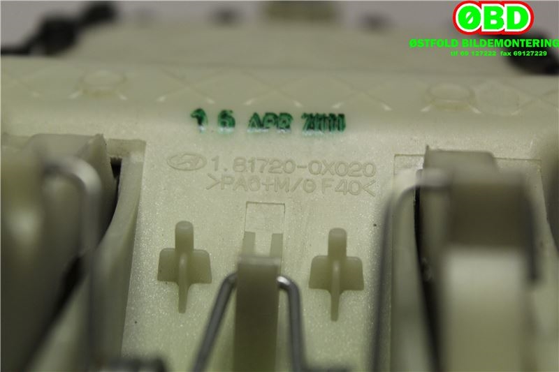 Bakluke/bakdør håndtak til Hyundai i10 2008-2013 (Type I)  (HYUNDAI|817200X020|)