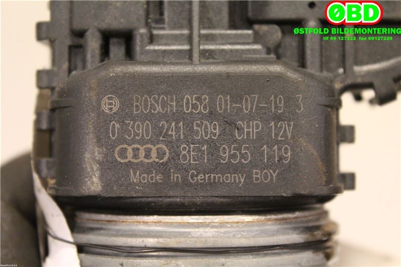 Viskermotor frontrute til Audi A4 2001-2004 (Type II) (B6) (B6) (AUDI|8E1955119|0390241509)