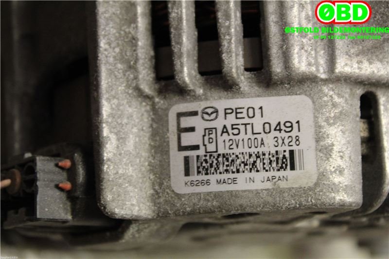 Dynamo til Mazda 3 2013-2016 (Type III, Fase 1)  (MAZDA|PE0118300|A5TL0491|)