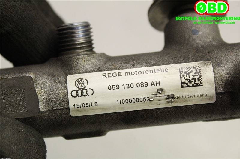 Dyseskinne (fuelrail) til Audi A5 2007-2016 (Type I)  (AUDI|059 130 089 AH||059130089AH)