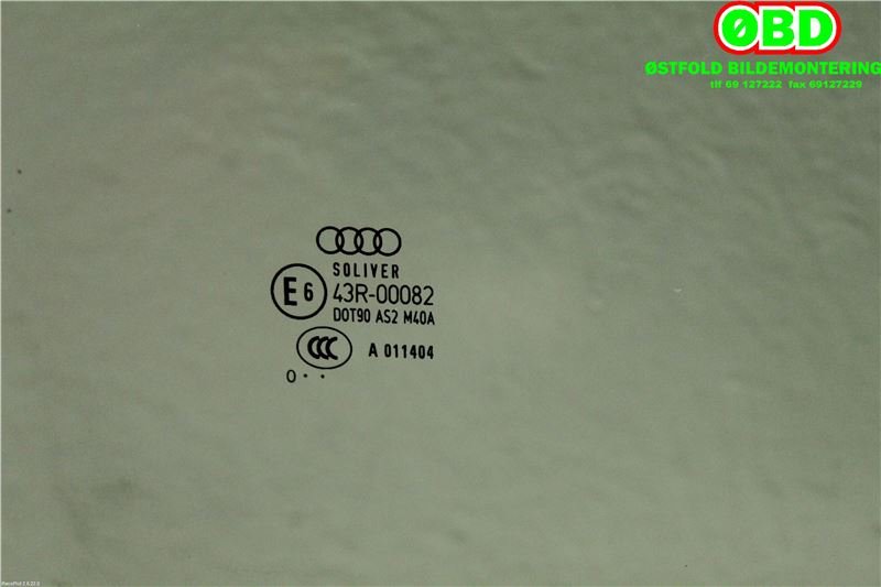 Siderute høyre foran til Audi A1 2010-2014 (Type I, Fase 1) (AUDI|8X3 845 202|)