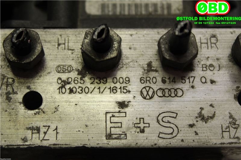 ABS sentral til Audi A1 2010-2014 (Type I, Fase 1) (AUDI|6R0 614 517 Q||6R0614517Q)