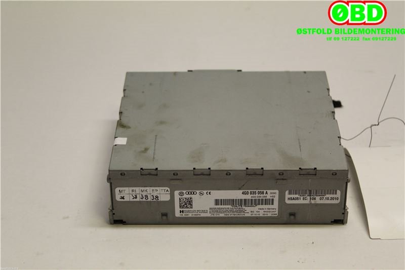 Bilstereo diverse til Audi A1 2010-2014 (Type I, Fase 1) (AUDI|4G0035056A|4G0035056AX)