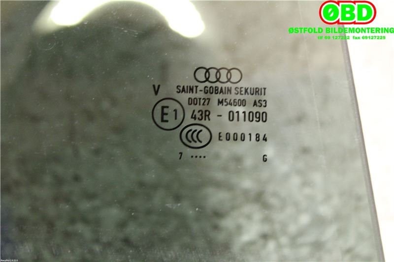 Siderute høyre bak til Audi A4 2015-2019 (Type V, Fase 1) (B9) (B9) (AUDI A4 AVANT|8W9 845 206 B|)