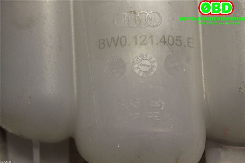 Ekspansjonstank til Audi A4 2015-2019 (Type V, Fase 1) (B9) (B9) (AUDI A4 AVANT|8W0121405E|8W0121405L)