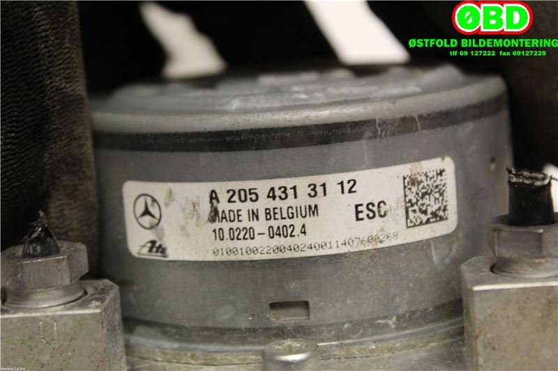 ABS sentral til Mercedes C-Klasse 2014-2018 (Fase 1) (W205) (W205) (MERCEDES|A 205 431 01 00|A 205 431 37 12|2054313112)