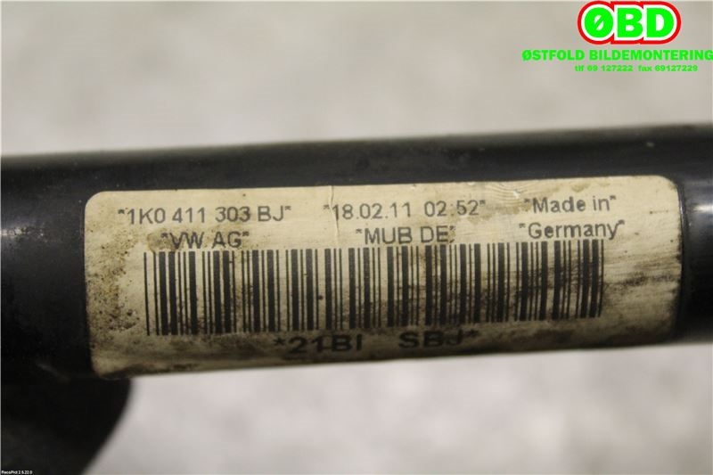 Stabilisatorstag foran til Audi A3 2009-2012 (Type II, Fase 2)  (AUDI|1K0 411 303 BJ||1K0411303BJ)