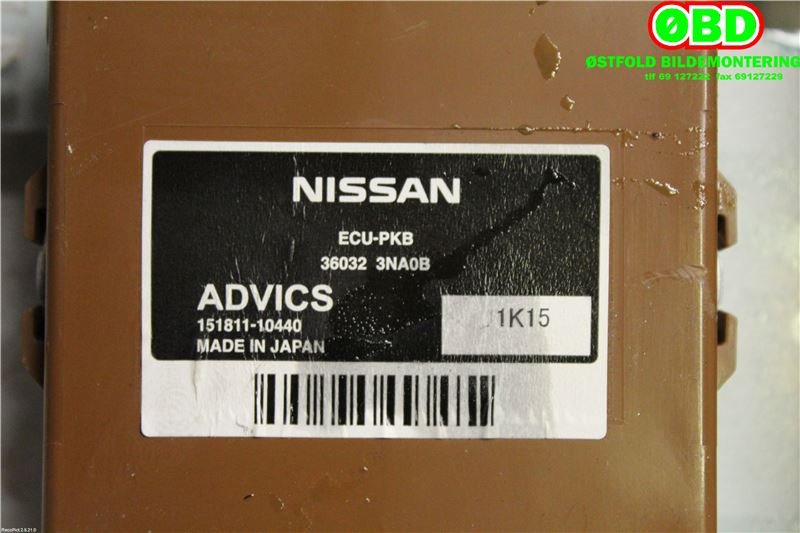 Styreenhet elektrisk parkbrems (EPB - Electric Parking Brake) til Nissan Leaf 2011-2017 (Type I) (NISSAN|360323NA0B|)