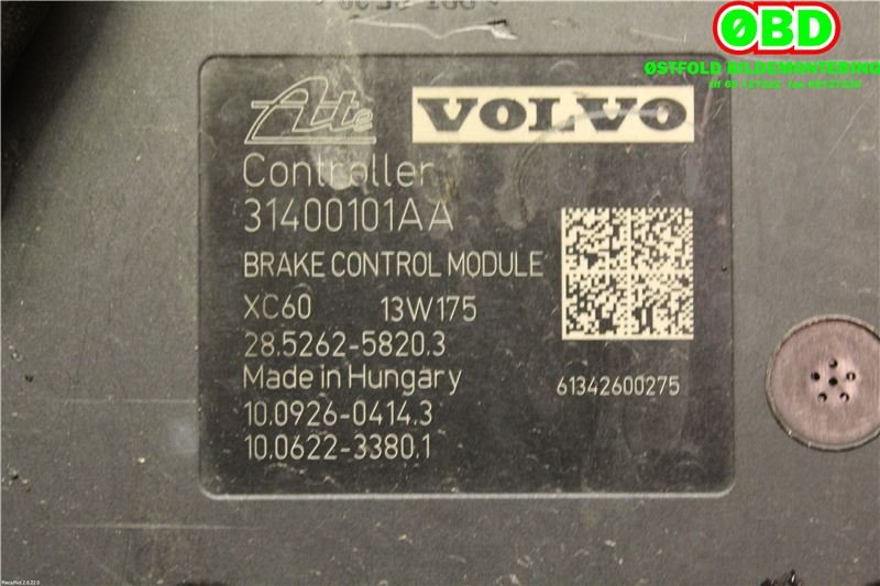 ABS sentral til Volvo V60/V60 CC 2013-2018 (Type I, Fase 2)  (VOLVO|31400546||31400101)