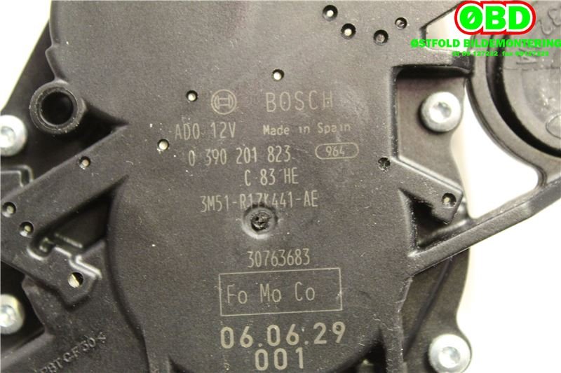 Viskermotor bakrute til Ford Galaxy 2007-2010 (Type III, Fase 1)  (FORD|1689913|0390201823|3M51R17K441AE)