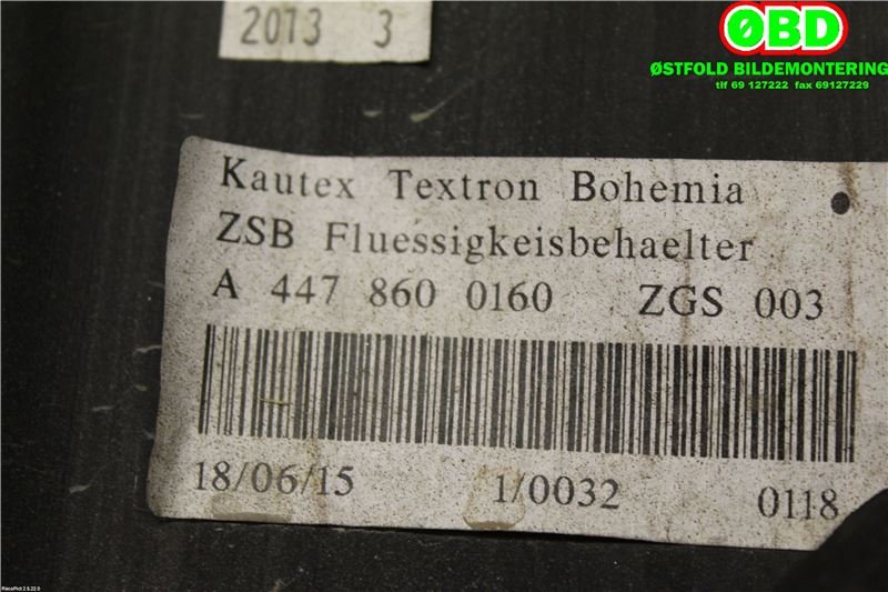 Spylertank til Mercedes Vito 2014-->> (W447) (W447) (MERCEDES|A 000 869 03 00||4478600160)