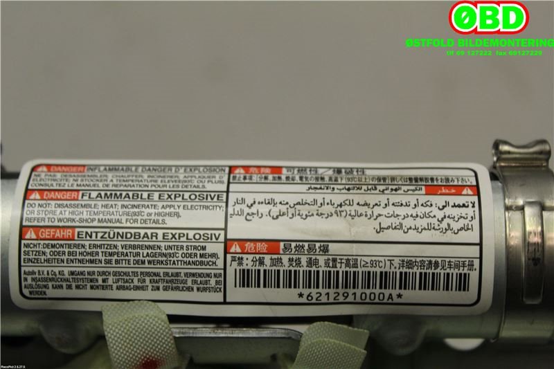 Airbag gardin høyre til Mitsubishi i-MiEV 2010-->> (MITSUBISHI|7030A372|)