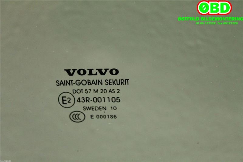 Siderute venstre bak til Volvo V70 2007-2013 (Type III, Fase 1) (VOLVO|)
