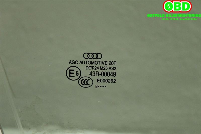 Siderute høyre foran til Audi Q5 2008-2012 (Type I, Fase 1)  (AUDI|8R0 845 202 B|)
