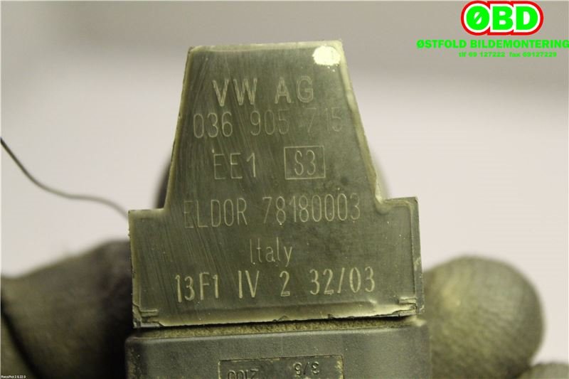Coil elektronisk til VW Golf V, Combi 2003-2008  (VOLKSWAGEN|036 905 715 F|036 905 715 H|036905715)