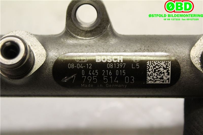 Dyseskinne (fuelrail) til BMW 5-Serie 2003-2010 (E60/E61) (E60/E61) (13 53 7 805 727|0445216015|7795514)