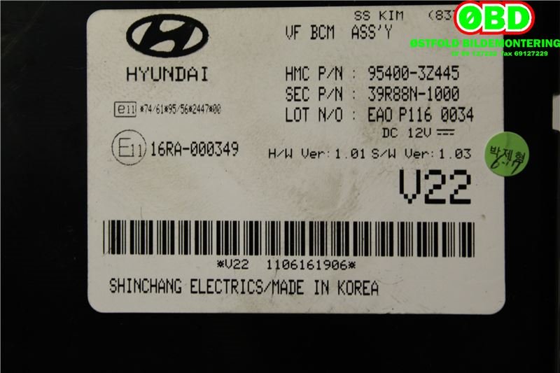 Styreenhet diverse til Hyundai i40 2012-2017  (HYUNDAI|954003Z445|)