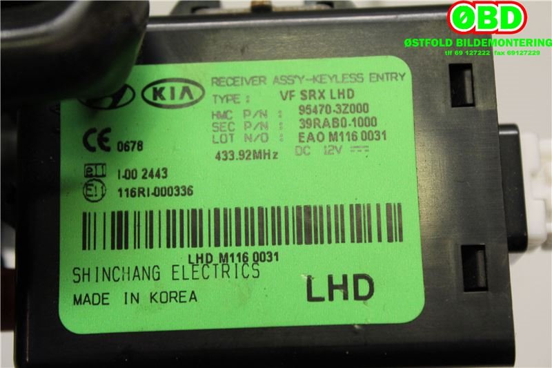 Styreenhet diverse til Hyundai i40 2012-2017  (HYUNDAI|954703Z000|)