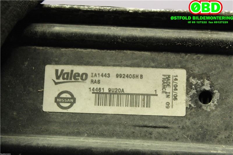 Intercooler til Nissan Note 2006-2013 (Type I)  (NISSAN|)
