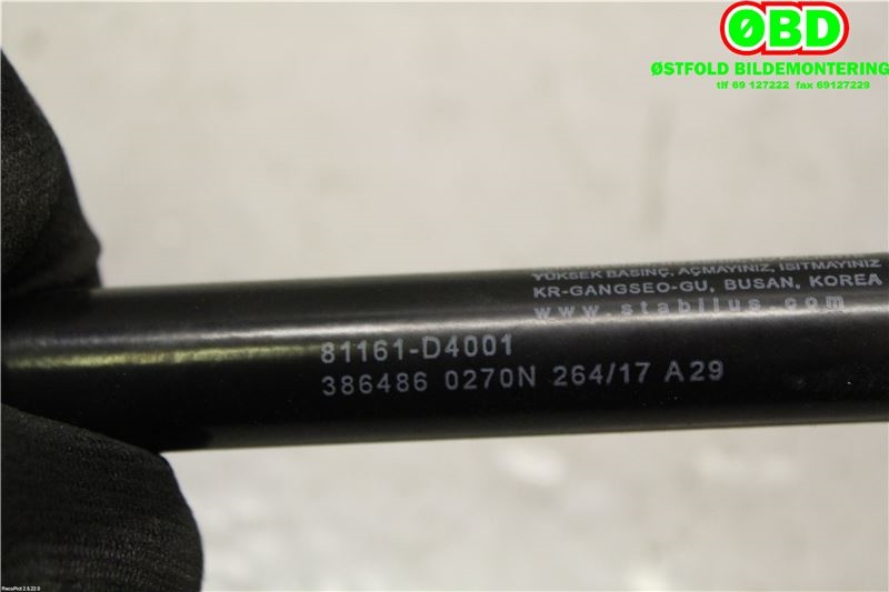 Panserhengsler til Kia Optima 2017-2020  (Elektrisitet (ladbar) + bensin|79110D4010|)