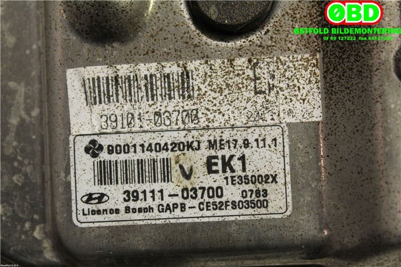Styreenhet motor til Hyundai i20 2009-2014 (Type I)  (HYUNDAI|3911103700|)