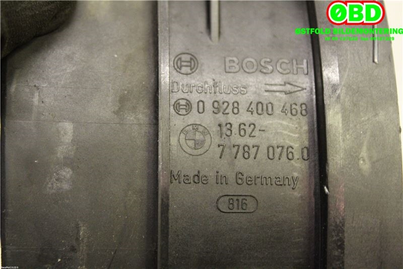Luftmengde/luftmassemåler til BMW 5-Serie 1996-2003 (E39) (E39) (13 62 7 787 076|0928400468|13627787076)