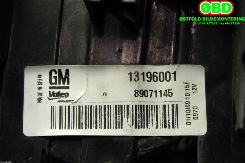Baklykt høyre til Opel Meriva A 2003-2010  (OPEL|93187880|1222134|)