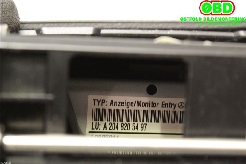 Instrument kjørecomputer til Mercedes C-Klasse 2011-2014 (Fase 2) (W204) (W204) (MERCEDES|A 204 820 54 97||2048205497)