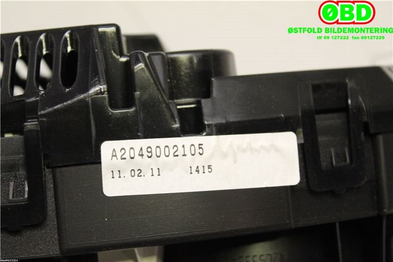 Instrumentpanel til Mercedes C-Klasse 2011-2014 (Fase 2) (W204) (W204) (MERCEDES|A 204 900 21 05|A 204 900 58 07|2049002105)