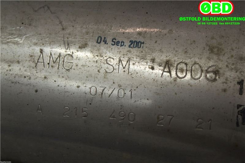 Eksos bakre til Mercedes CL 2000-2006 (C215) (C215) (MERCEDES|A 215 490 25 21|)