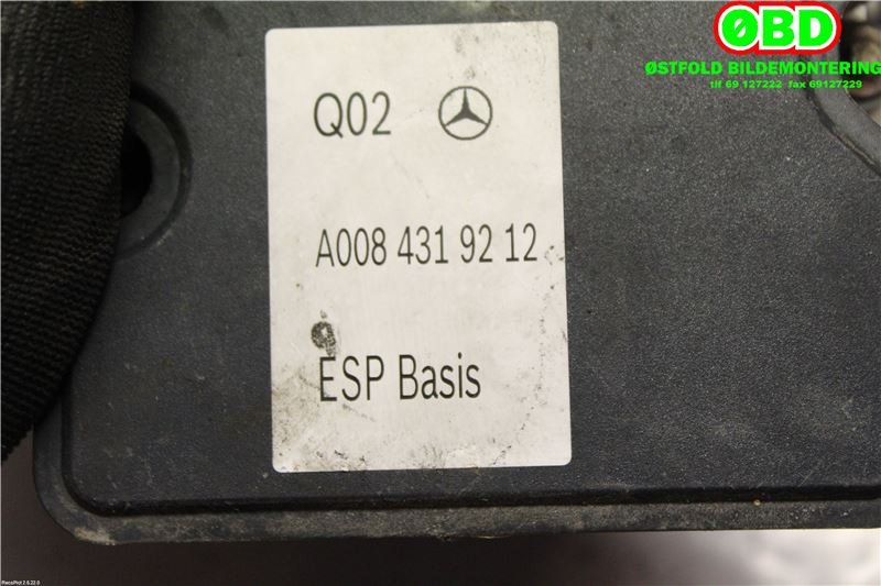 ABS sentral til Mercedes B-Klasse 2011-2018 (W246) (W246) (MERCEDES|A 008 431 76 12|A 009 431 65 12|0084319212)