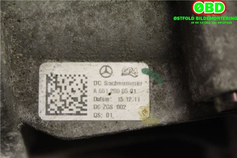 Vannpumpe til Mercedes B-Klasse 2011-2018 (W246) (W246) (MERCEDES|A 651 200 05 01||6512000501)