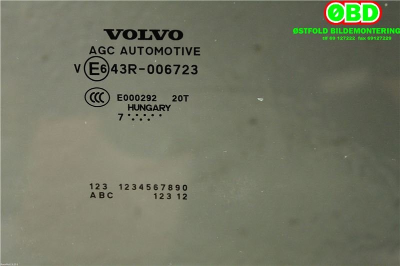 Siderute venstre bak til Volvo V40 2012-2019 (Volvo|)