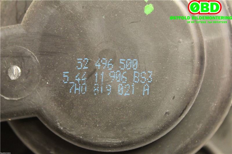 Varmeapparat motor til VW Transporter / Caravelle 2009-2015 (Fase 2) (T5) (T5) (VOLKSWAGEN|7H0 819 021 A|7E0 819 021 A|7H0819021A)