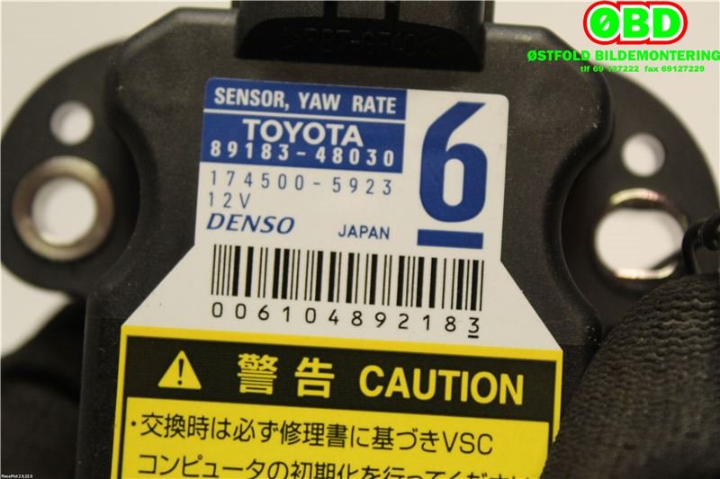 Sensor diverse til Toyota Prius +7 2012-2020 (Type III) (stasjonsvogn) (stasjonsvogn) (TOYOTA|8918348030|1745005923)