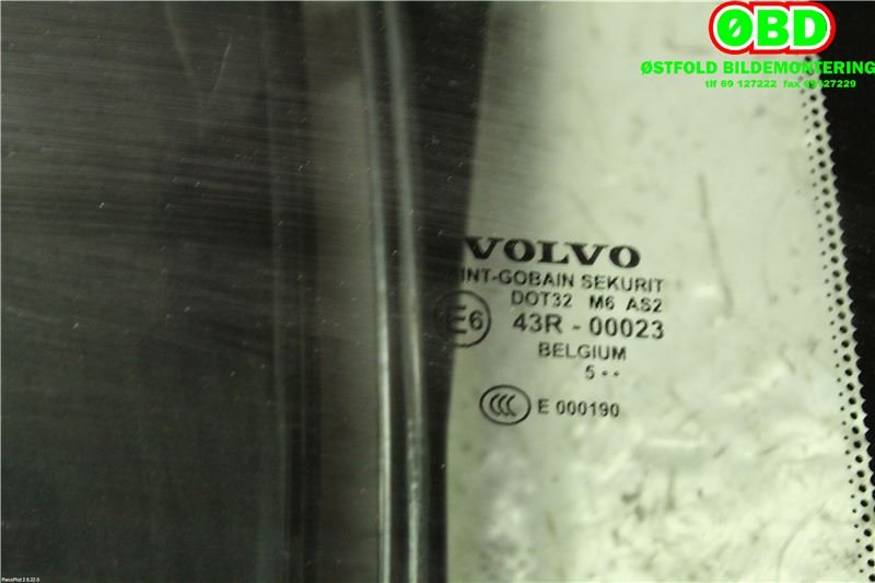 Ruteheis høyre bak til Volvo C70 2006-2010 (Type II, Fase 1)  (VOLVO|31253534|)