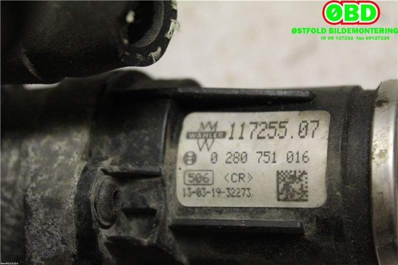 EGR-kjøler til Škoda Octavia 2009-2013 (Type II, Fase 2)  (SKODA|03L 131 512 AP|03L 131 512 DQ|03L131512CF)