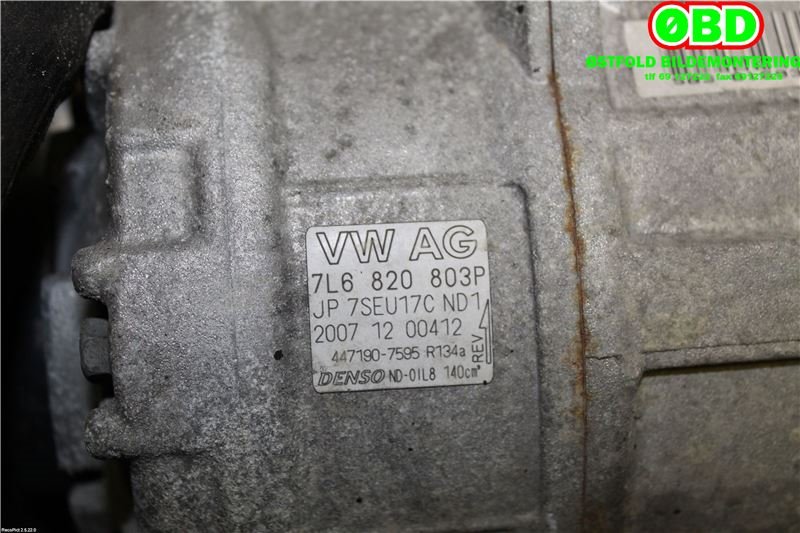 Aircondition kompressor til Porsche Cayenne 2007-2010 (Fase 2) (9PA) (9PA) (PORSCHE|955 126 011 04|958 126 012 01|7L6820803P)