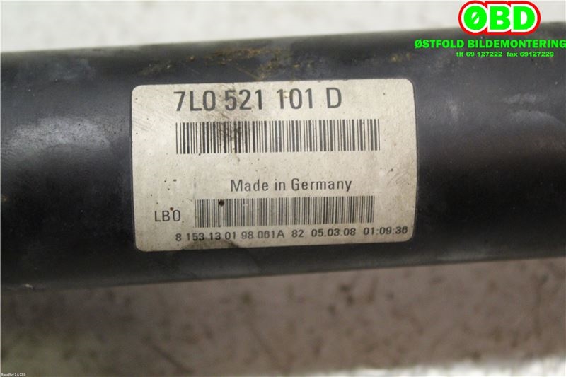 Mellomaksel fremre til Porsche Cayenne 2007-2010 (Fase 2) (9PA) (9PA) (PORSCHE|955 421 020 03|955 421 020 04|7L0521101D)