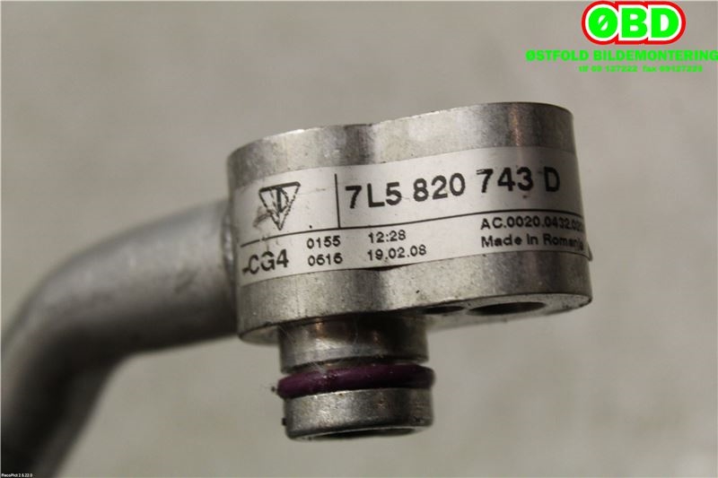 Aircondition rør til Porsche Cayenne 2007-2010 (Fase 2) (9PA) (9PA) (PORSCHE||7L5820743D)
