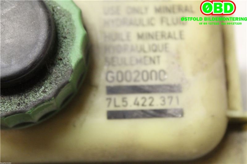 Servo oljebeholder til Porsche Cayenne 2007-2010 (Fase 2) (9PA) (9PA) (PORSCHE|955 314 015 20||7L5422371)