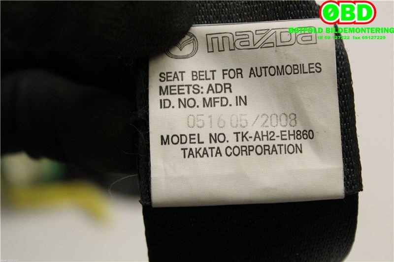 Airbag beltestrammer til Mazda 6 2008-2010 (Type II, Fase 1) (MAZDA|)