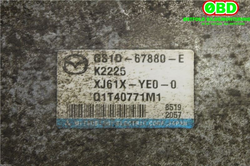 Styreenhet servo til Mazda 6 2008-2010 (Type II, Fase 1) (MAZDA|GS1D67880E|GS1D67880F)