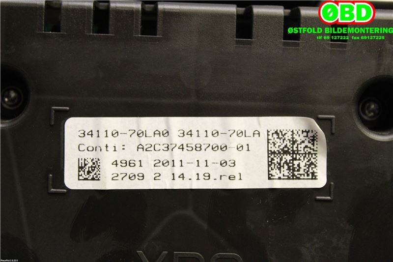 Instrumentpanel til Suzuki Swift 2011-2017 (SUZUKI|34100-70LA1||34100-70LA0)
